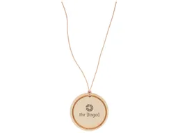 FSC-zertifizierte Medaille mit Bohrung und Lederband rund 70 x 5 mm – Produktbild 1 von 1