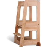 tiSsi Lernturm Felix mitwachsend, Buche massiv 40 x 91 x 45 cm, natur – Produktbild 1 von 1