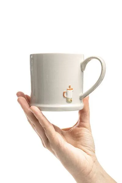 Tranquillo Tranquillo Tasse BRUNETTEA French Press – Steinzeug, Creme, – Produktbild 4 von 5