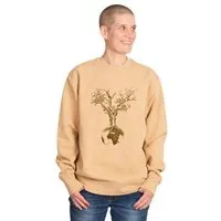 Life-Tree Life-Tree Sweater aus Biobaumwolle Fairwear Unisex "Weltenbaum" in Latte – Produktbild 2 von 5