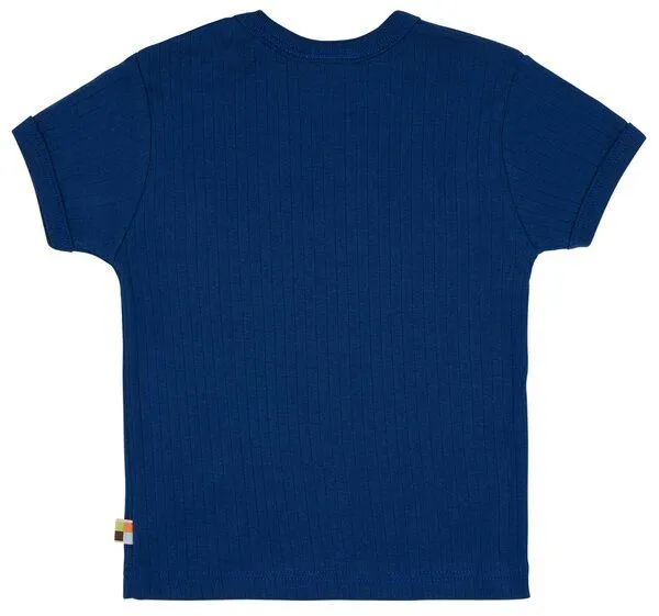 loud + proud loud + proud Babys & Kinder T-Shirt Derby Rib mit Druck, GOTS-zertifiziert, Ultramarin(blau), – Produktbild 1 von 2