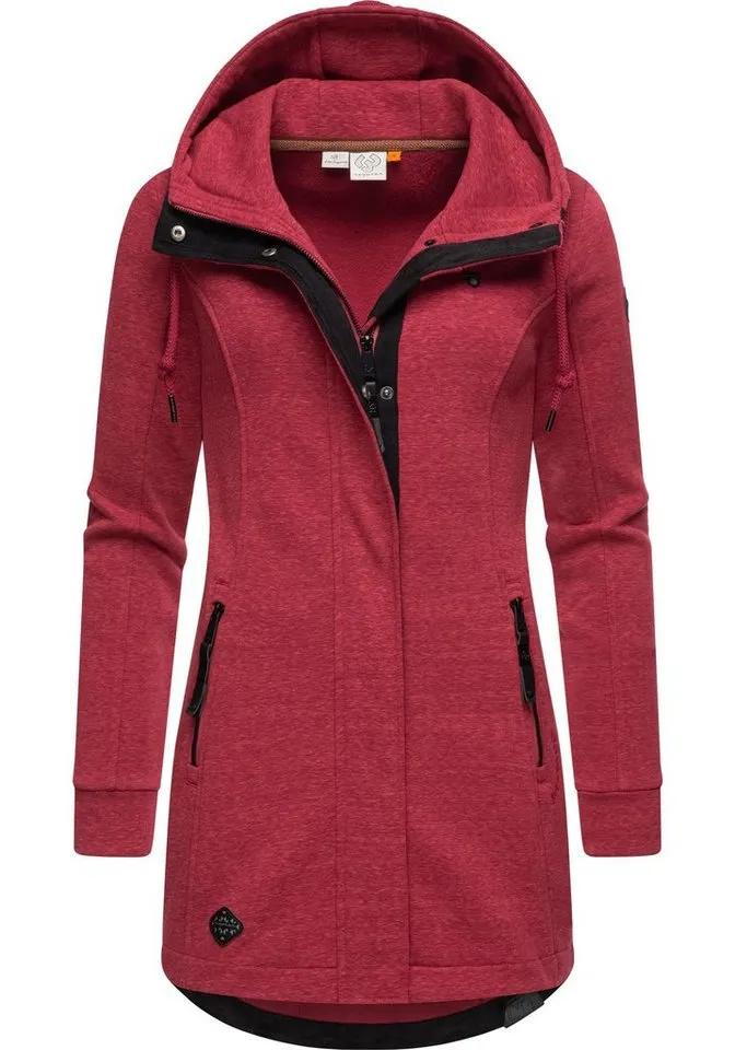 ragwear ragwear Langjacke Letty Intl. Sportliche Kapuzenjacke mit Kunstleder-Elementen, Rosa, – Produktbild 1 von 2