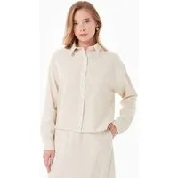 ORGANICATION ORGANICATION Bluse aus Bio-Baumwolle und Leinen, Natural/off white, – Produktbild 1 von 1