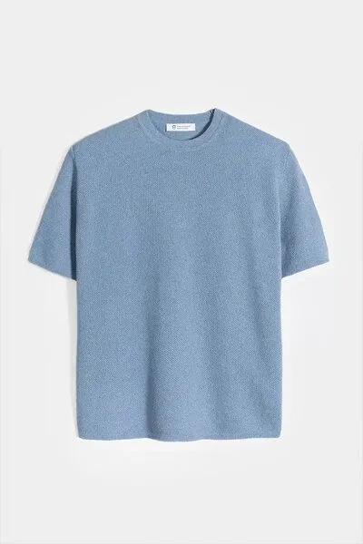 Rifò Rifò Feinstrick T-Shirt Carlotta, Blue indigo (blau), – Produktbild 3 von 4