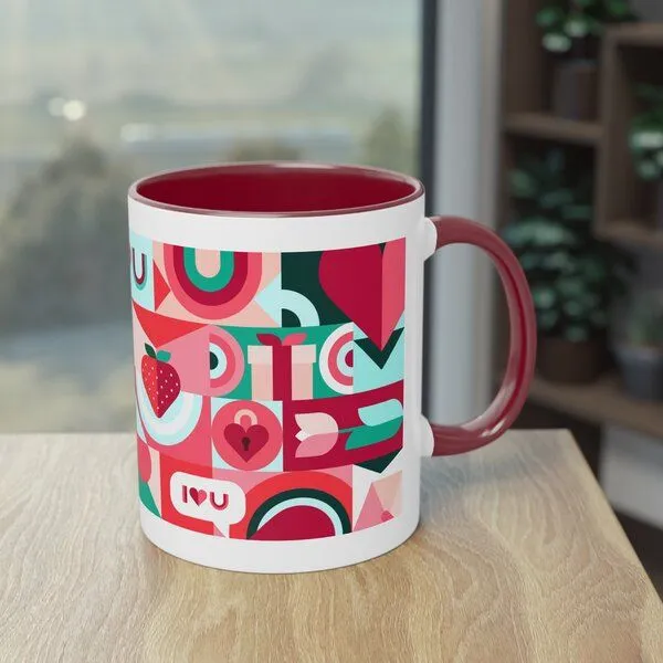 PepMelon PepMelon Beere Liebe Tee & Kaffee Becher, 11oz, 330 ml, Grün, – Produktbild 2 von 4