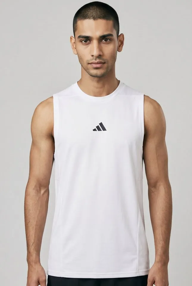 adidas Performance adidas Performance Tanktop D4T TANK mit Rundhalsausschnitt, ohne Verschluss, sportlicher Schnitt, Weiß, – Produktbild 2 von 2