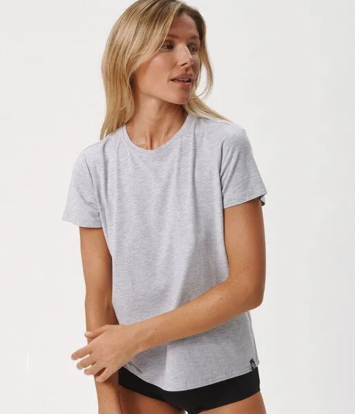 Copenhagen Bamboo Hellgraues Kurzarm-T-Shirt aus Bambus – Produktbild 3 von 4