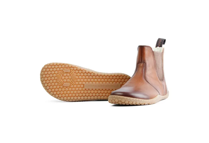 Grand Step Shoes Grand Step Shoes Kim Barefoot Chelsea - dunkelbraun Barfußschuh, Braun, – Produktbild 5 von 5