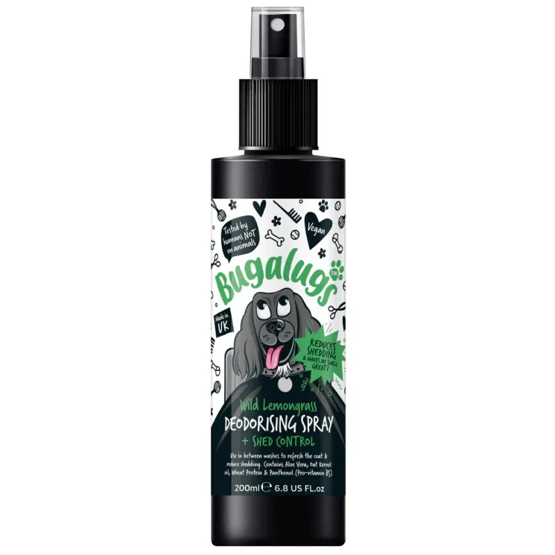 Bugalugs Bugalugs Wild Lemongrass Hundeparfüm Deodorising Spray Aloe Vera & Vitamin E Vegan & pH-neutral Für alle Hunderassen – Produktbild 1 von 2