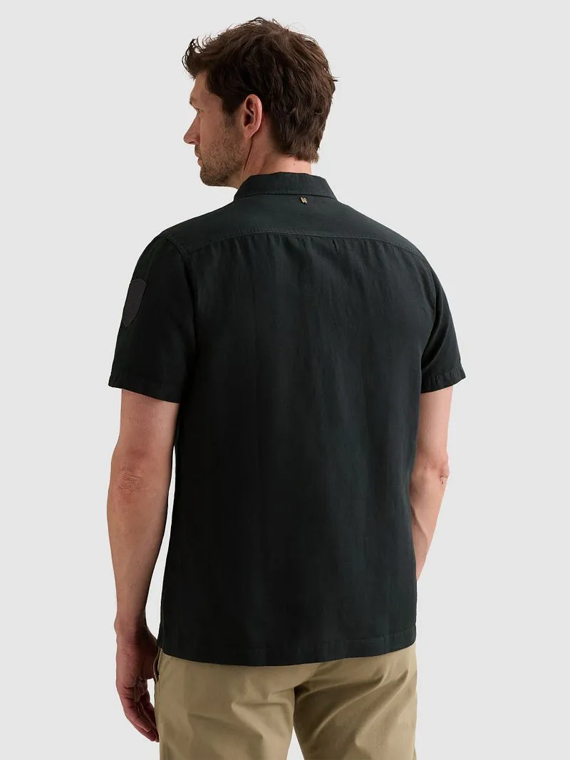 PME Legend PME Legend Short Sleeve Hemd Cotton Linen Navy - Größe XL, Dunkelblau, – Produktbild 5 von 5