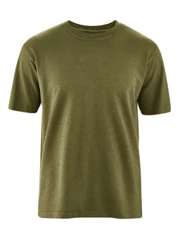 HempAge Hempage Herren vegan T-Shirt Basic Torfgrün – Produktbild 1 von 1