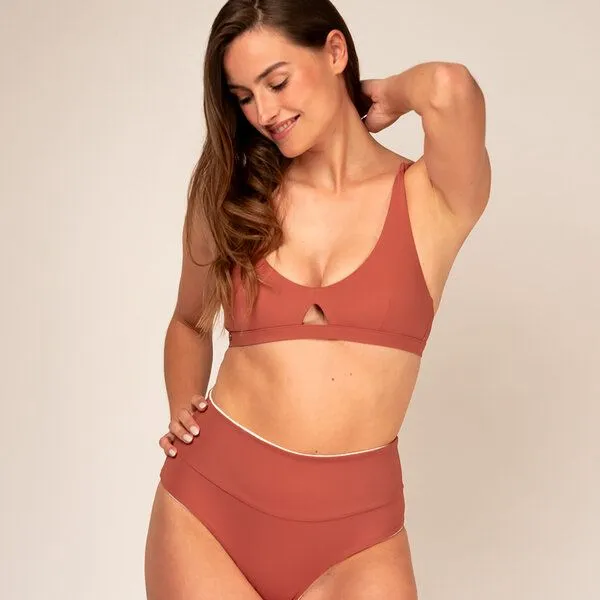 Woodlike Ocean Woodlike Ocean Coral Bikini Top - white / rose brown / lila, Braun, – Produktbild 1 von 4
