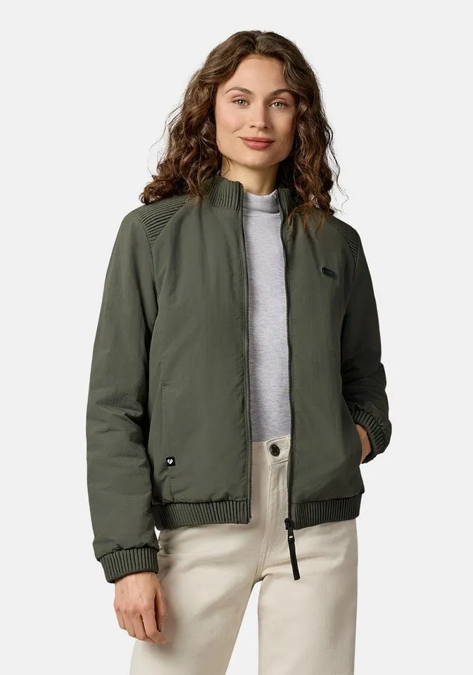 ragwear ragwear Bomberjacke Chenna Warm YOUMODO Warme Pufferjacke mit elastischen Bündchen, Grün, – Produktbild 1 von 1