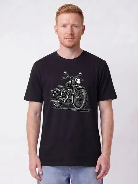 watapparel watapparel T-Shirt Unisex Classic Motorrad, Black, – Produktbild 2 von 2