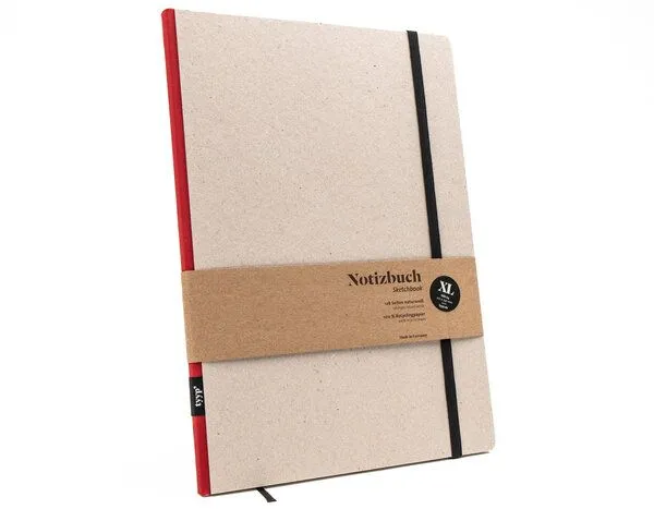 tyyp Skizzenbuch DIN A4 – 100% Recyclingpapier (Blauer Engel) – Klassik ÖKO by tyyp, Rot, – Produktbild 1 von 5