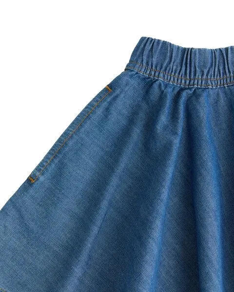 Evermind Evermind Kids Skirt - KA2022, Crystal blue, – Produktbild 2 von 2