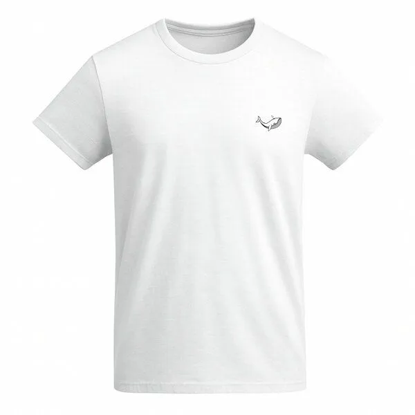 vis wear vis wear Wal der Ozeane - Strand Surf - Organic Shirt, Weiss, – Produktbild 1 von 4