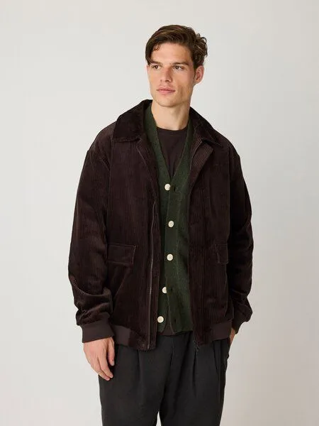 KnowledgeCotton Apparel KnowledgeCotton Apparel Cord Bomberjacke aus Bio-Baumwolle, Braun-chocolate-torte, – Produktbild 2 von 2