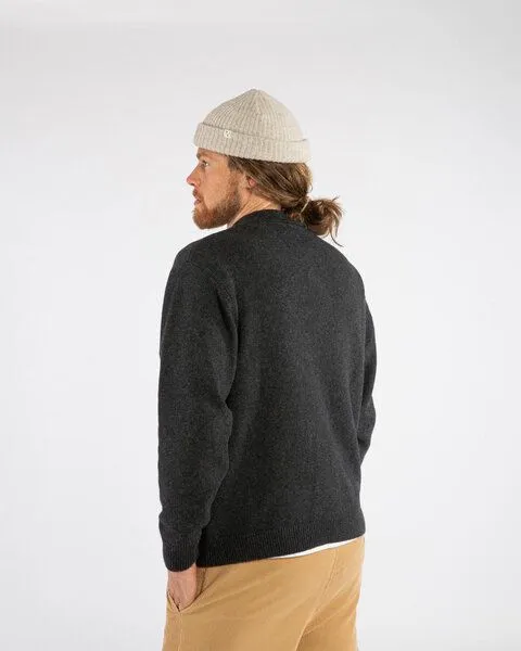 MATONA Matona Gestricktes Hemd für Männer aus Bio-Baumwolle und Lammwolle / Knit Shirt, Charcoal, – Produktbild 2 von 4