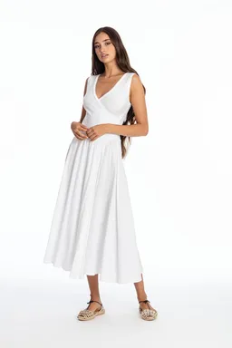 RAVENS VIEW IBIZA RAVENS VIEW IBIZA Damen vegan Kleid Ärmellos Veronika Weiß – Produktbild 1 von 1
