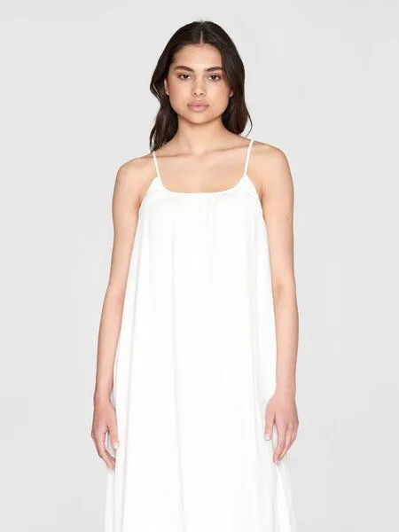 KnowledgeCotton Apparel KnowledgeCotton Apparel Trägerkleid STRUCTURE aus Bio-Baumwolle, Weiß (egret), – Produktbild 3 von 4