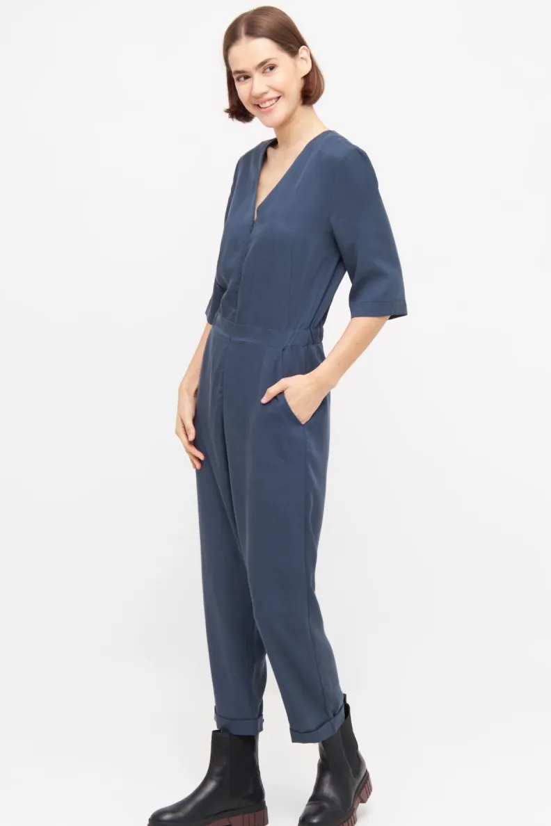 WiDDA WiDDA Damen vegan Jumpsuit Jill Smoke Blue, Dunkelblau, – Produktbild 2 von 2