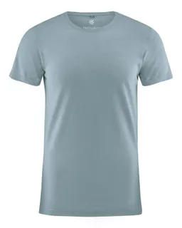 HempAge Hempage Herren vegan T-Shirt Slim Fit Aloe-Blau – Produktbild 1 von 1