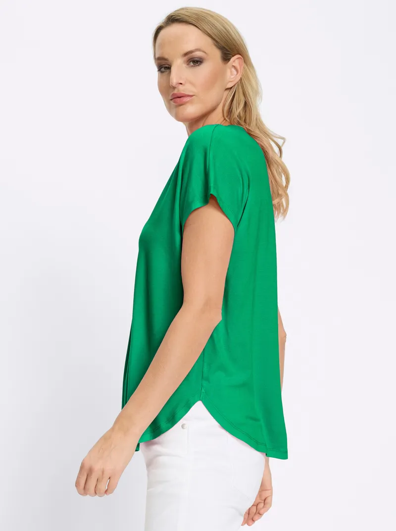 heine Kurzarmshirt grasgrün, Grasgrün, – Produktbild 2 von 2