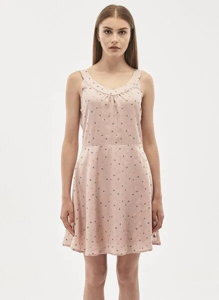 ORGANICATION ORGANICATION Kleid aus TENCEL Lyocell mit Allover-Print, Rose smoke, – Produktbild 1 von 4