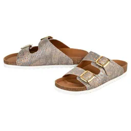 Kork-Deko Kork-Deko Damen Slipper aus Kork - Größe EU 36 – 41 (Damen) | grau-silber-gold – Produktbild 1 von 1