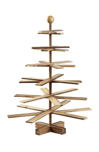 Habitree Habitree - nachhaltiger Weihnachtsbaum aus Holz - S - 95cm, Kebony character wood (hell), – Produktbild 2 von 3