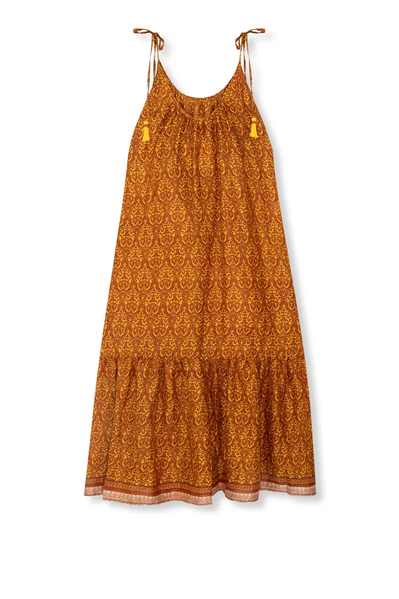 el.résidu el.résidu Damen vegan Kleid Myra, Orange, – Produktbild 2 von 2