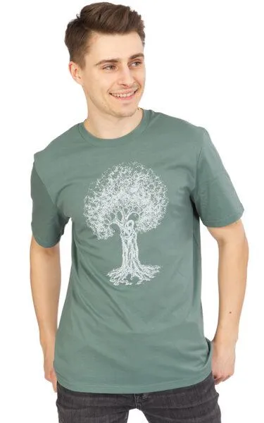 Life-Tree Life-Tree Shirt aus Biobaumwolle für Herren Treehugger, Green bay, – Produktbild 5 von 5