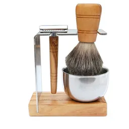 Olivenholz erleben Olivenholz erleben Rasierständer/-halter SYLT PLUS mit Metalltiegel für Rasierhobel & Pinsel – Produktbild 1 von 1