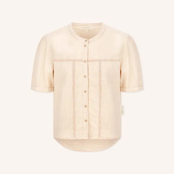 NORDLICHT NORDLICHT Musselin Bluse Emi aus 100% Bio-Baumwolle, Natur, – Produktbild 2 von 4