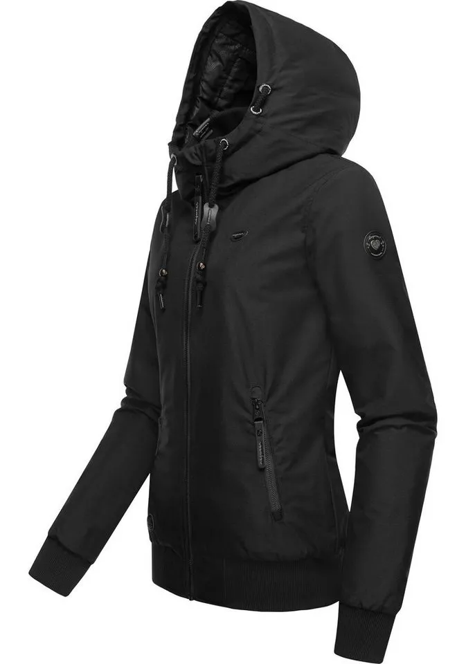 ragwear ragwear Winterjacke Nuggie Melange stylische, melierte Damen Freizeitjacke, Schwarz, – Produktbild 3 von 4
