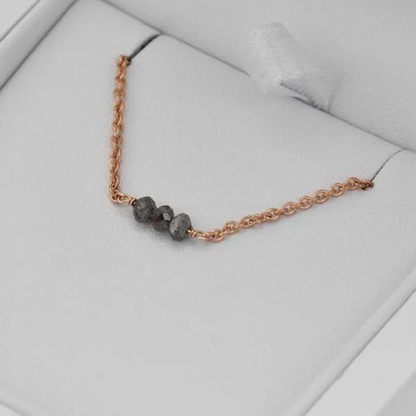 Eppi Eppi Goldarmband mit salt'n'pepper Diamanten Ulla, Rosa, – Produktbild 1 von 4