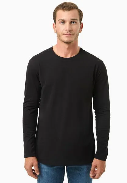 ORGANICATION ORGANICATION Langarmshirt aus Bio-Baumwolle, Schwarz(black), – Produktbild 1 von 4