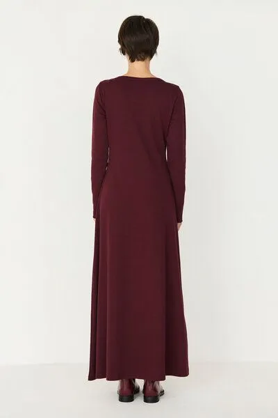 SKFK SKFK Langarm-Kleid KARLOTA, Chocolate, – Produktbild 2 von 4