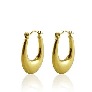 ELEKTROPULLI Ovale Creolen in 19mm x 23mm von Elektropulli, Gold, – Produktbild 1 von 1