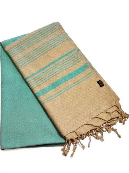 Karawan authentic Karawan authentic Fouta Sand Collection – Jacquard-Hammamtuch aus Bio-Baumwolle, Natural, – Produktbild 1 von 4