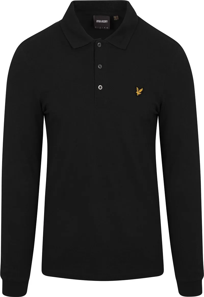 Lyle and Scott Lyle and Scott Longsleeve Polo Schwarz - Größe L, Schwarz, – Produktbild 2 von 4