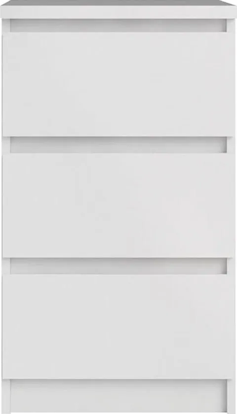 Home affaire Kommode Naia, Elegante und modernes Sideboard mit 3 geräumigenSchubladen, Weiß, – Produktbild 2 von 5