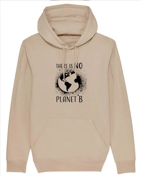 Human Family Human Family Bio Unisex Hoodie - "Charmer - NO Planet B" in verschiedenen Farben, Sand, – Produktbild 2 von 4