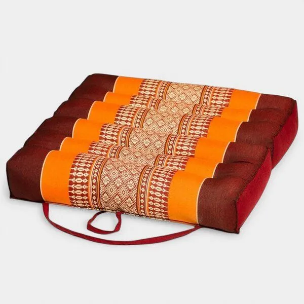 Der Lindwurm Der Lindwurm Yogablock mit Kapokfüllung, Orange/weinrot, – Produktbild 2 von 2