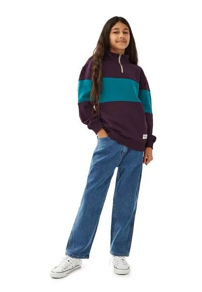 Band of Rascals Band of Rascals Quarter Zip Sweat, Dark-purple-petrol, – Produktbild 4 von 4