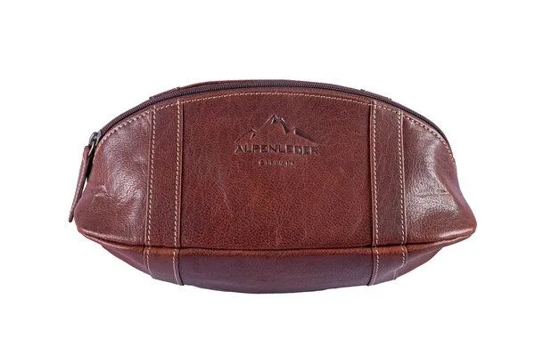 Alpenleder Alpenleder Kulturtasche RUGBY, Brandy, – Produktbild 4 von 4
