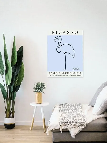 Photocircle Photocircle Poster / Leinwandbild - Picasso Flamingo – blau – Produktbild 4 von 4