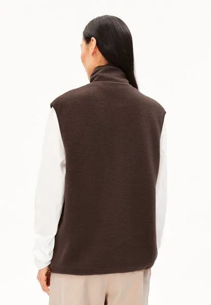 ARMEDANGELS ARMEDANGELS COTTON FLEECE Damen Weste aus Bio-Baumwolle, Claystone, – Produktbild 2 von 4