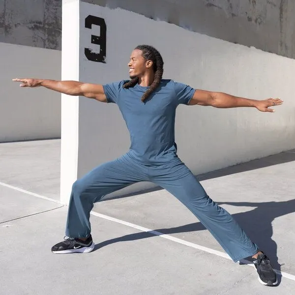 Jaya Jaya CARLOS - Männer - Hose für Yoga und Freizeit aus Biobaumwolle, Orion blue/petrol, – Produktbild 2 von 3